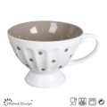 Tasse à soupe de 13,5 cm Deux glaçures à motif de pois